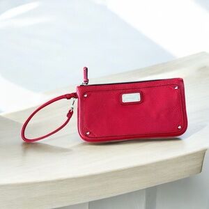 Nine West Red Wristlet Clutch with Sleek Design
